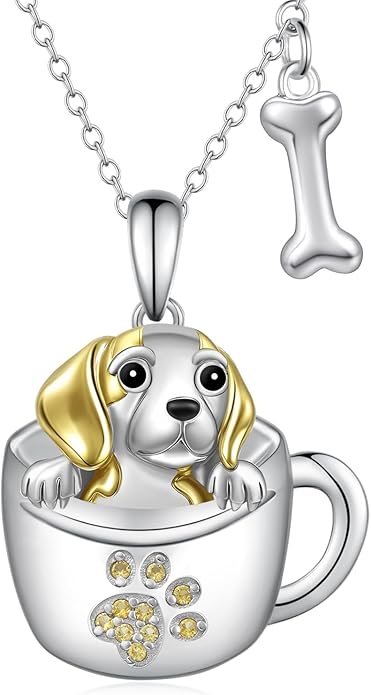 Black Cat/Pug/Boston Terrier/Capybara/Yorkie/Beagle/Maltese/Corgi Necklace 925 Sterling Silver Cute Animal Jewelry for Women