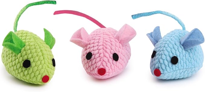 Knit Mice, Fur Mice, and Balls Cat Toys, 12-Packs