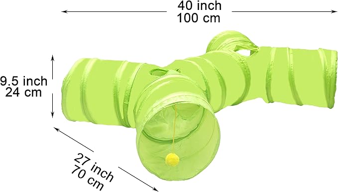 Youngever Cat Tunnel, Cat Tube Tunnel, Pet Tube Toy, 4 Ways Cat Tunnel, Kitty Tunnel