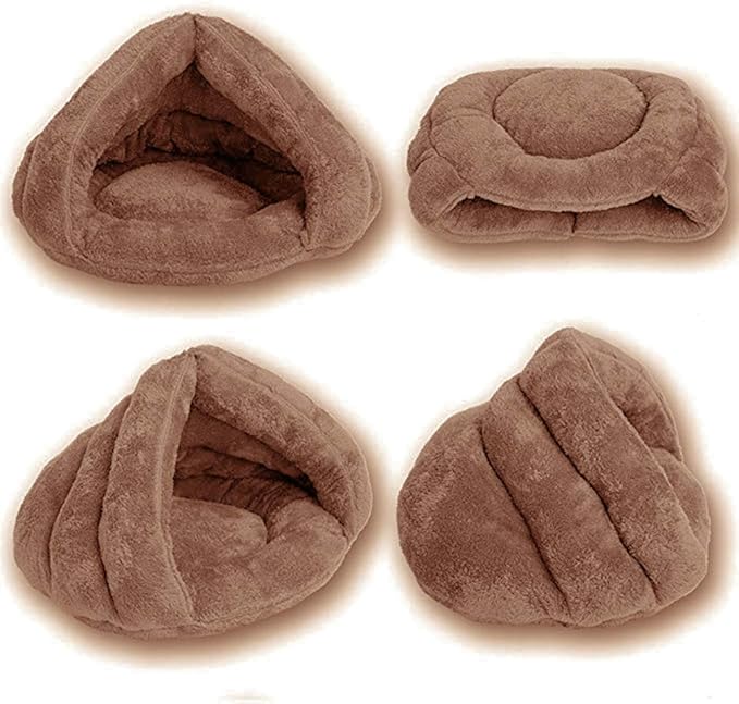 Pet Tent Cave Bed for Small Medium Puppies Kitty Dogs Cats Pets Sleeping Bag Thick Fleece Warm Soft Dog Bed Cuddler Burrow House Hole Igloo Nest Cozy Bed for Cat Puppy