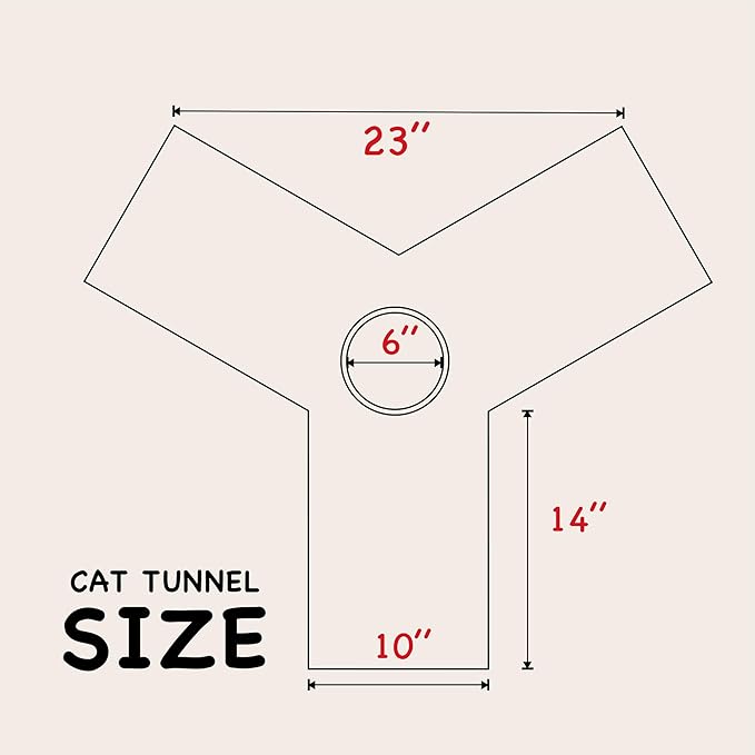 Tempcore Pet Cat Tunnel Tube Cat Toys 3 Way Collapsible, Cat Tunnels for Indoor Cats，Kitty Tunnel Bored Cat Pet Toys Peek Hole Toy Ball Cat, Puppy, Kitty, Kitten, Rabbit Teardrop Flower