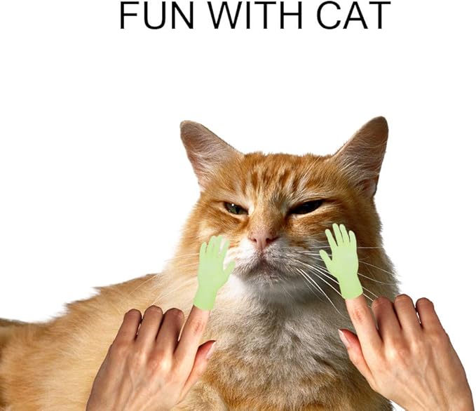 Cat Toys Portable Tiny Finger Hands (High Five Mini Pack) Left & Right