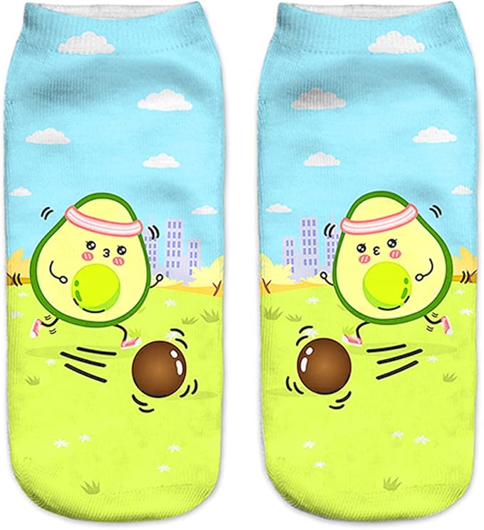 Benefeet Sox Funny Ankle Socks Cute Novelty No Show Animal Fruit Flower Cartoon Colorful Graphic Low Cut Socks for Women Girl