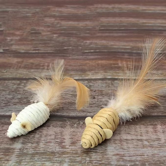 MEETCARE Cat Toy Interactive Toy Mouse Shaped Toy - (3 Pack),Small Breeds (Cat Scratch Paper)