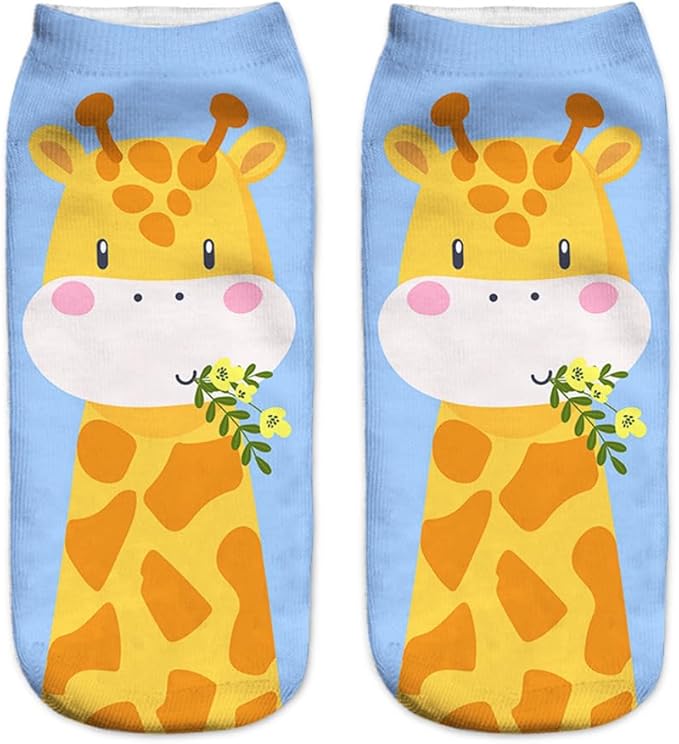 Benefeet Sox Womens Girls Funny Crazy Ankle Socks - Fun Novelty 3D Print Pattern Silly Cute Animal Food