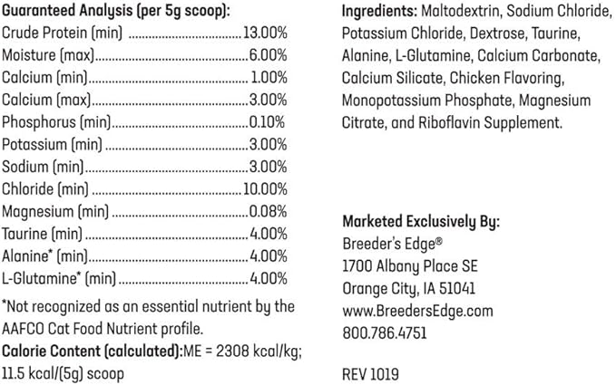 Breeder's Edge Kitten Lyte- Feline Electrolyte Supplement for Cats and Kittens- 300 gm