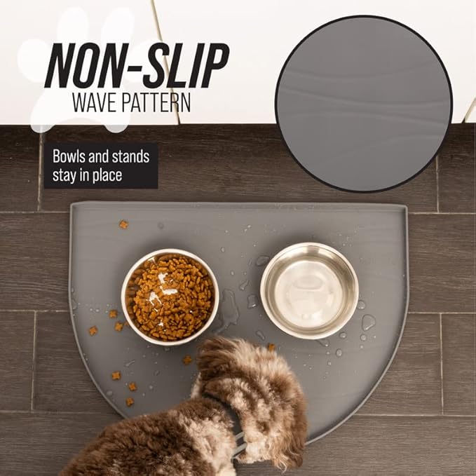 Leash Boss Fountain Mat, Silicone Water Mat Designed for Pet Fountains, Dog Gravity Water Bowls, Automatic Dispensing Cat Feeders