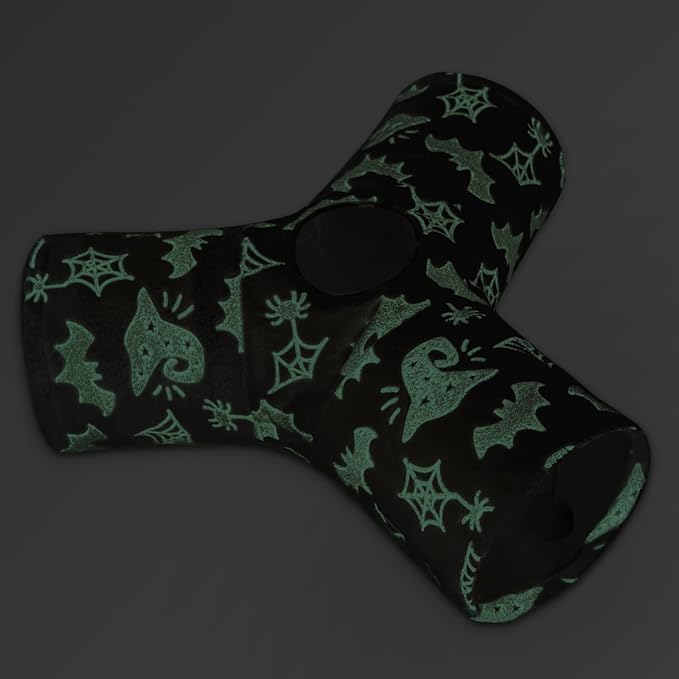 Tempcore Pet Cat Tunnel Tube Cat Toy 3 Way Collapsible, Cat Tunnels for Indoor Cats Self-Luminous，Kitty Tunnel Bored Cat Pet Toys Peek Hole Toy Ball Cat, Puppy, Kitty, Kitten, Rabbit