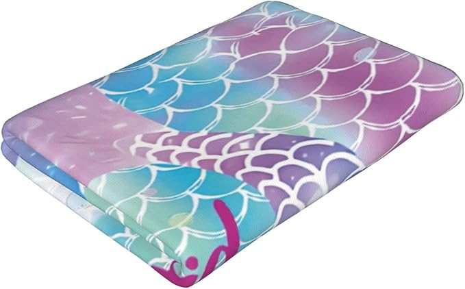 Mermaid Microfiber Beach Towels for Girls/Kids Personalized Beach Towels for Toddler/Baby, Cute Beach Towel, Thin Quick Dry Pool Towel 30"x 60"
