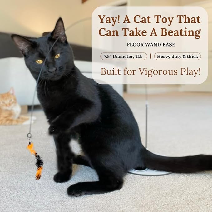 Multisurface Round Base Cat Wand Toy Glow in the Dark Octopus Attachments Cat Toy Feather Wand Suction Cup Feather Cat Toy Cat Toy Interactive Toys Cat Toys Cat Wand Toys for Cats Indoor Kitten Toy