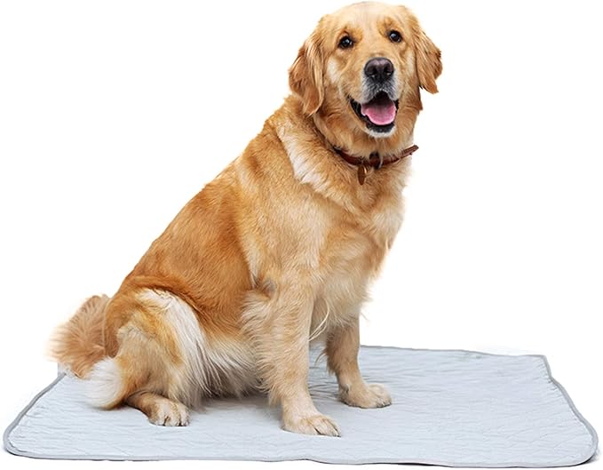 SEIS Dog Ice Pad Ice Silk Cats Kennel Mat Pet Cooling Pad Summer Cool Bamboo Mat Breathable Pad (Solid Gray, L