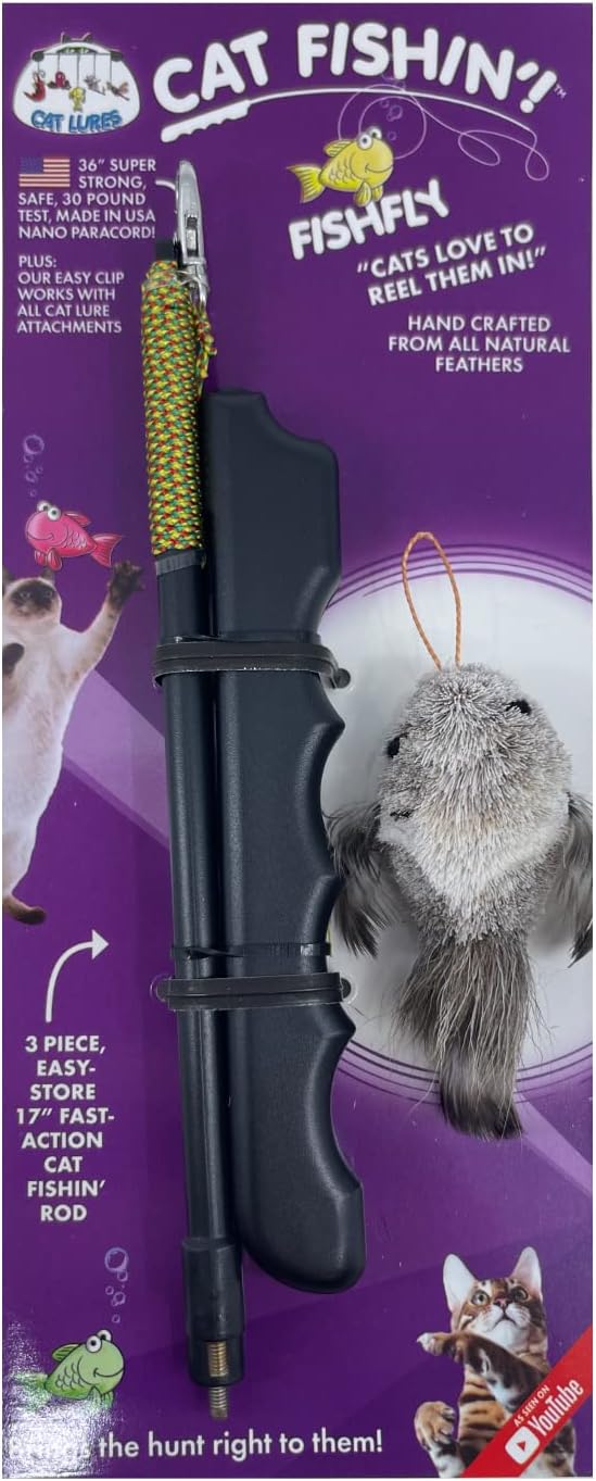 GoCat Cat Lures Cat Fishin Fishfly (3 Piece Rod + Attachment)