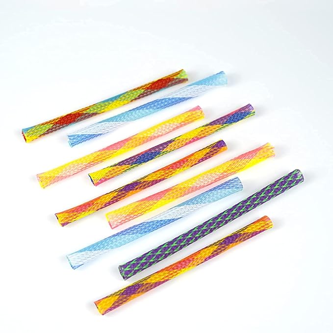 ISMARTEN 45 Pieces Cat Toy Springs Balls Set, Colorful Cat Spring Toy and Cat Tube Toy Interactive Cat Toy and Cat Toy Pom Poms Balls for Kittens to Swat, Bite, Hunt (Random Color)