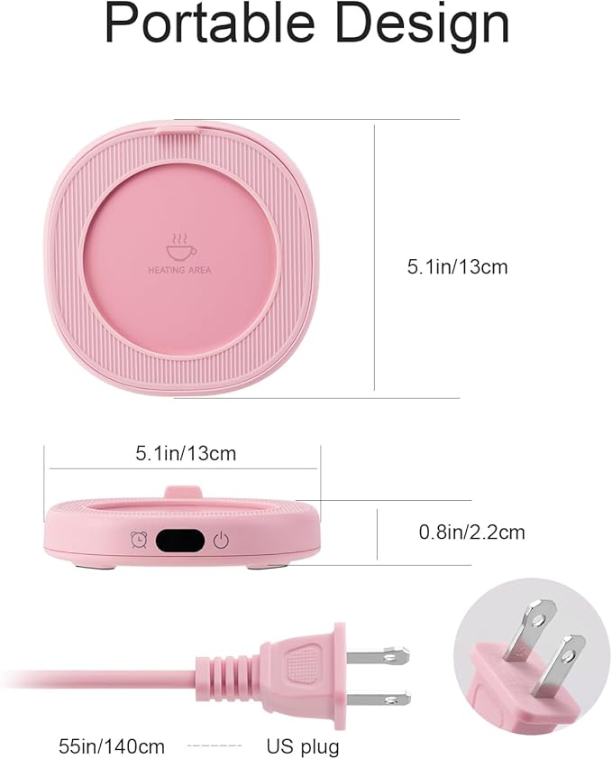 Bsigo Coffee Mug Warmer & Best CAT MOM Ever Mug Set, Milk Tea Beverage Cup Warmer for Desk, Candle Warmer Plate with 3 Temp Settings, 8H Auto Shut Off, Womens Mothers Day Birthday for Mom Mother