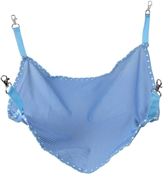 HEEPDD Cat Cage Hammock, Summer Breathable Mesh Hanging Bed Soft Pet Rest Sleepy Pad for Cats Puppy Ferrets Rabbits Other Small Animals(Blue L) Mice & Animal Toys