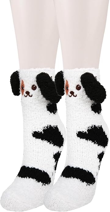 Benefeet Sox Cute Fuzzy Socks for Women Girls Fluffy Warm Cozy Novelty Slipper Socks Funny Animal Plush Sleeping Socks