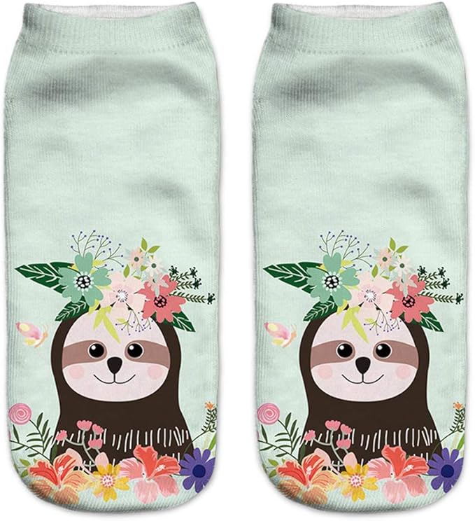 Benefeet Sox Womens Girls Funny Crazy Ankle Socks - Fun Novelty 3D Print Pattern Silly Cute Animal Food