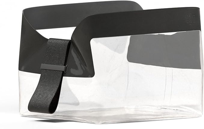 Cadence Parcel - Clear Dopp Kit with Magnetic Closure - Durable and Leak-Resistant Travel Toiletry Kit - TSA-Compliant & Modular Design - Small Hygiene Bag for Travel Essentials - 1 Qt - Ink