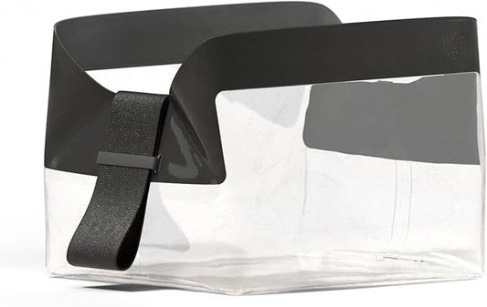 Cadence Parcel - Clear Dopp Kit with Magnetic Closure - Durable and Leak-Resistant Travel Toiletry Kit - TSA-Compliant & Modular Design - Small Hygiene Bag for Travel Essentials - 1 Qt - Ink