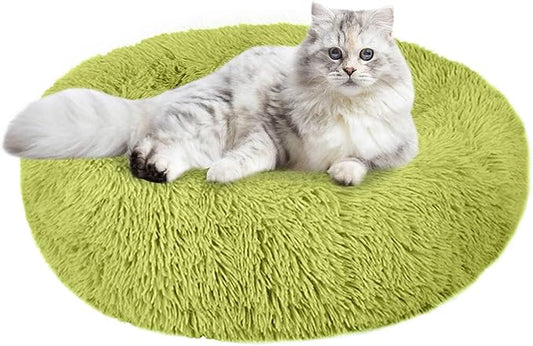 Nisrada Cat Beds for Indoor Cats,20 Inch Dog Bed for Small Melium Large Dogs, Washable-Round Pet Bed for Puppy and Kitten with Slip-Resistant Bottom