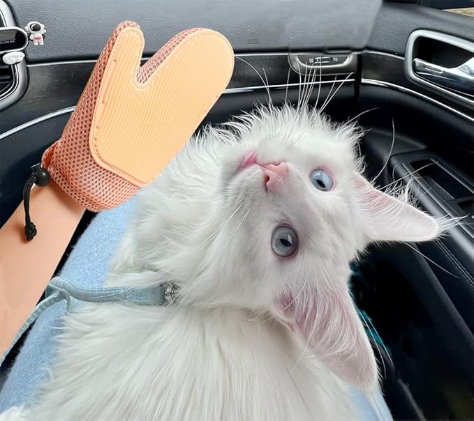 9Pcs Cat Brush, Self-Cleaning Slicker Brush for Long and Short Haired Dogs, Rabbits, and Pets, Grooming and Shedding Brush for Cats, Removes Tangled Hair and Shedding from Pet Mats Easily