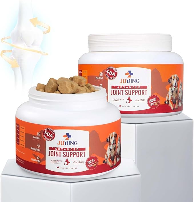 2-Pack Hip and Joint Supplement for Dogs, 200 Chews - Glucosamine Chondroitin for Dogs, Joint & Hip Health, Arthritis Pain Relief, Supports Immune System & Vitamins - Ideal for All Ages & Large Breeds