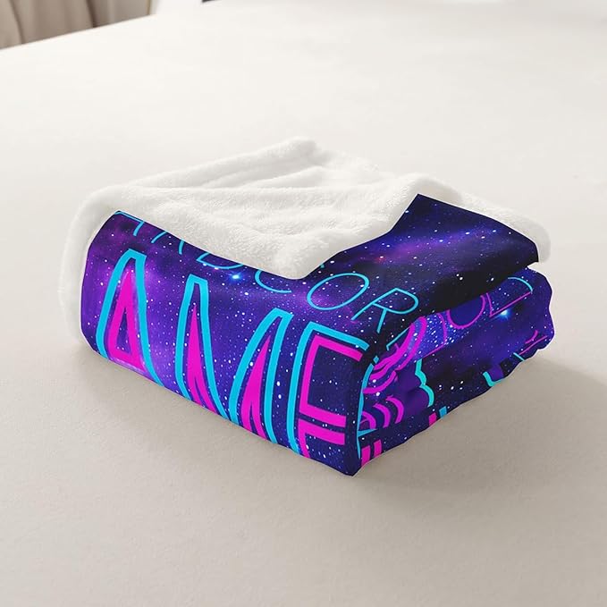 Feelyou Gaming Throw Blanket Boys Gamer Galaxy Sherpa Blanket for Bed Sofa Couch Decor Kids Video Game Gamepad Fleece Throw Blankets Girls Super Soft Warm Plush Blanket Baby 30"x40"