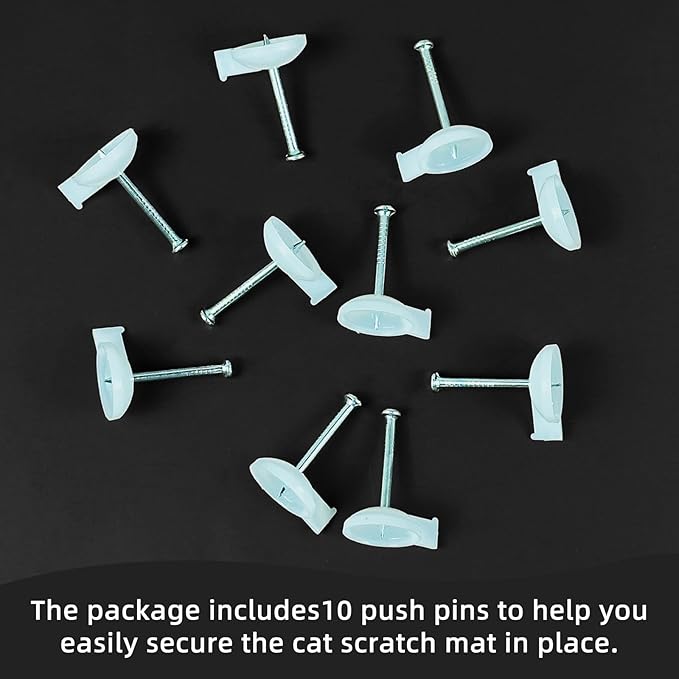 70.9"x 15.9" Thickened Extra Large Cat Wall Climbing Carpet, Cat Climbing Wall with 10pcs Fixed Nails for Indoor Cat Exercise,Cat Wall Scratcher,Wall Climbing Cat Carpet (Gray)