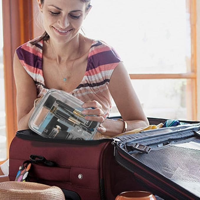 ANRUI Makeup Bags Clear Cosmetic Bag for Women Small Makeup Pouch for Girls/Kids Travel Toiletries Organizer Bags Waterproof Travel Liquids Storage Bags