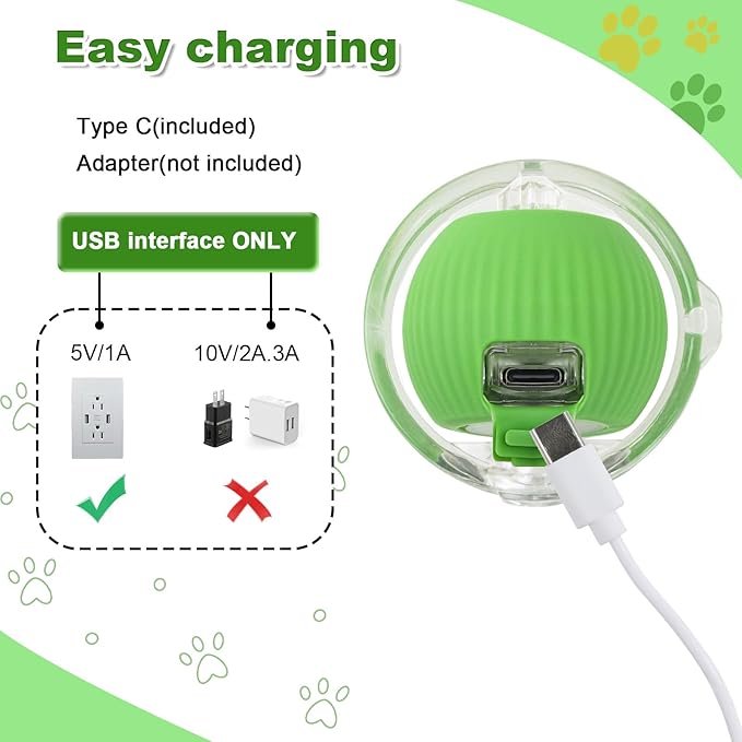 Interactive Cat Toys Ball Fast Rolling in Pouch,Electric Cat Toys, Motion Activate Chirping Cat Toy, Hide and Seek Mouse Catching Game for Indoor Cats/Kittens/Dogs