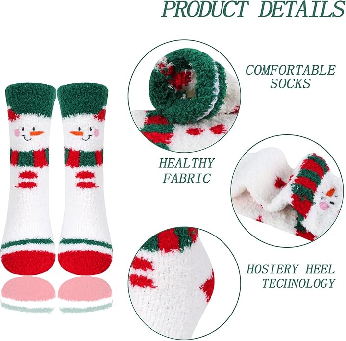 Benefeet Sox Cute Animal Fuzzy Socks for Women Girls Funny 3D Animal Cozy Socks Fluffy Slipper Socks Plush Comfy Soft Socks