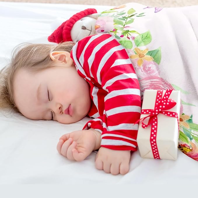 Butterfly Throw Blanket for Girls Teens Women Toddler Watercolor Blanket Soft Fuzzy Flannel Bed Blanket Plush Butterfly Birthday Gifts for Women Girls Mom Kids Teens Adults, 50”x60”