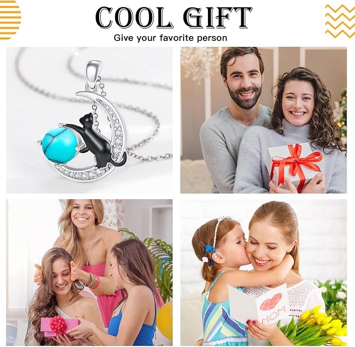 Animal Necklace 925 Sterling Silver Cat/Dog/Fox/Axolotl/Highland Cow Pendant Necklace Cute Animal Jewelry Graduation Gifts for Women