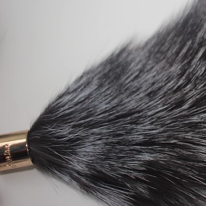 Fosrion Real Raccoon Tail Fur Cat Bites Toy with Three Section Retractable Carbon Fiber Rod (Raccoon) (3 Fox Fur Piece, Only Tail)