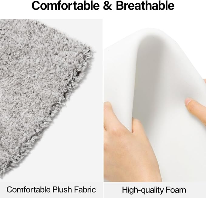 MEWOOFUN Cat Hammock Bed Elevated Pet Bed for Indoor Cats or Puppy, 21.7 X 16 Inch Floor Standing Dog Bed Pet Resting Hammock Cat Furniture Gift for Cats and Small Dogs (Plush Brown)