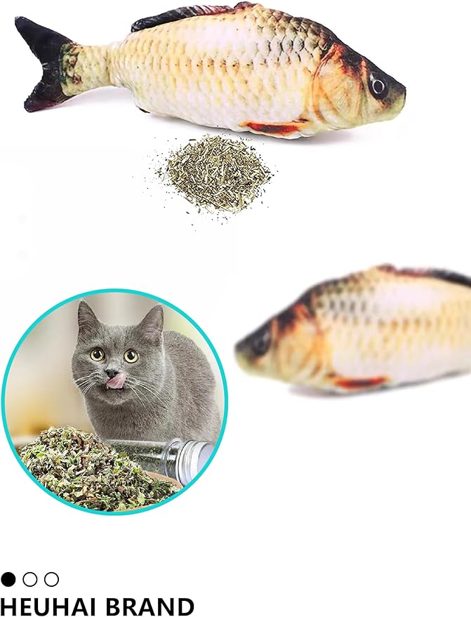 Cat Toys, 19pc Set for Indoor Cats and Kittens, Fuzzy Balls, Jingle Bells, Wind-Up Chick, Catnip Fish, Fun Interactive Play