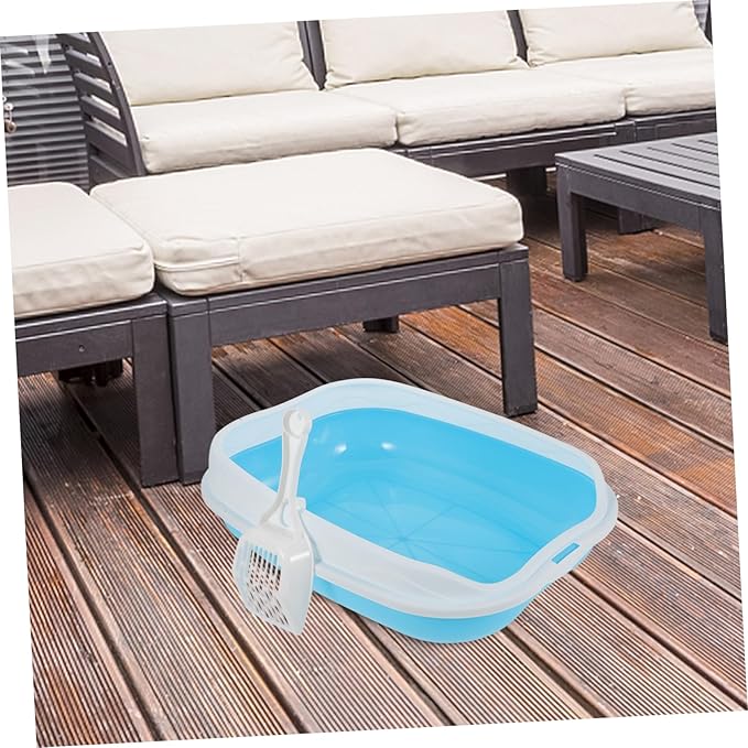 1 Set Cat Litter Box Portable Potty Travel Potty Puppy Litter Box -Splash Litter Box Open Type Litter Box Cat Litter Tray with Scoop Cat Supply Decorative Litter Boxes for Cats