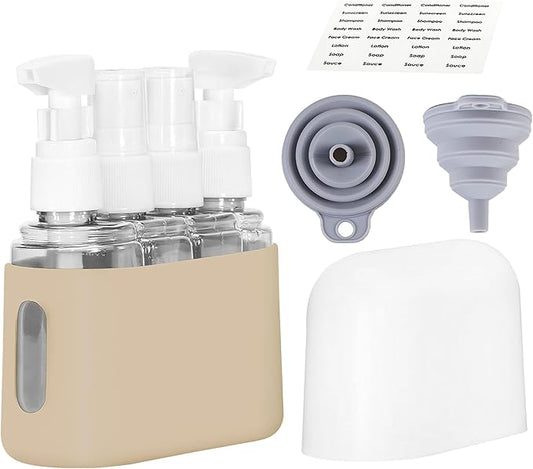 Bpluma Travel Bottles, Leak Proof Containers For Toiletries TSA Approved Airplane Accessories Kits For Liquid With Labels
