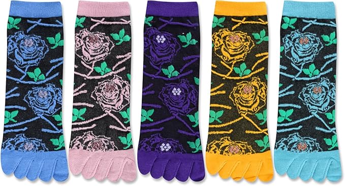 Benefeet Sox Toe Socks Women Men Cute Cat Five Finger Socks for Girls Colorful Cotton Ankle Athletic Running Socks with Toes