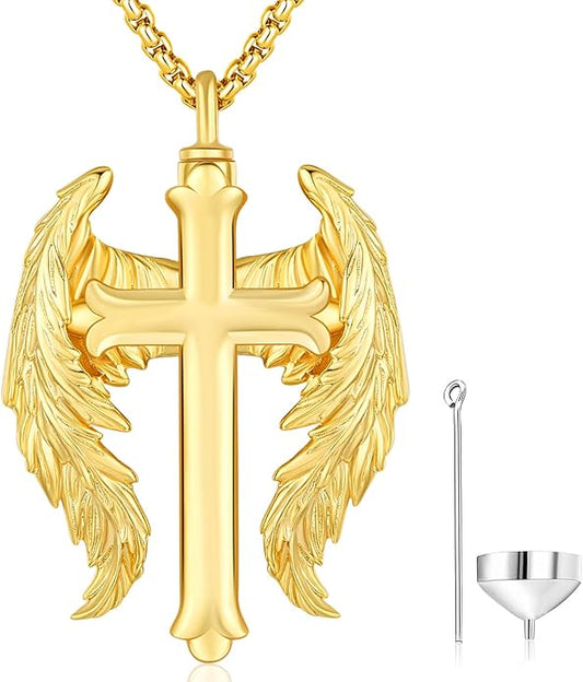 Aniu Cremation Jewelry for Ashes S925 Sterling Silver Urn Necklace Memorial Necklace for Human Ashes of Loved Ones Keepsake Pendant for Men Women