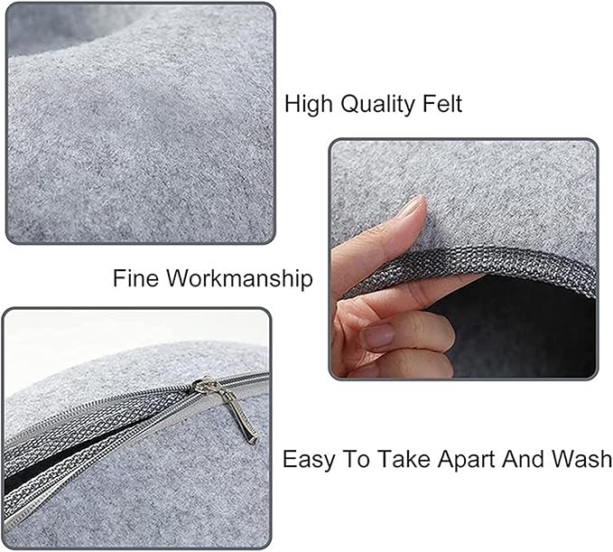 Cat tunnel bed, Removable Cat Nest, Felt cat donut, Felt Tunnel Cat Nest, Four Seasons Available cat nest, Semi-Closed Washable Cat Tunnel Nest Detachable Beds for Puppies Kittens