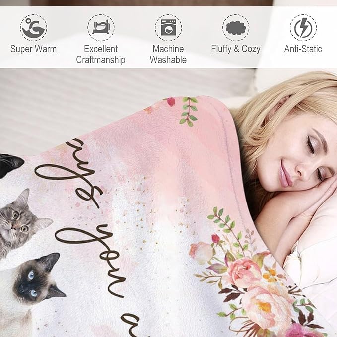 Cat Blanket Cat Gifts for Girls Boys Woman Kids Cat Lover God Says You are Throw Blankets Soft Blanket Warm Fleece Flannel Plush Blankets for Bed Sofa Couch 40"x50"