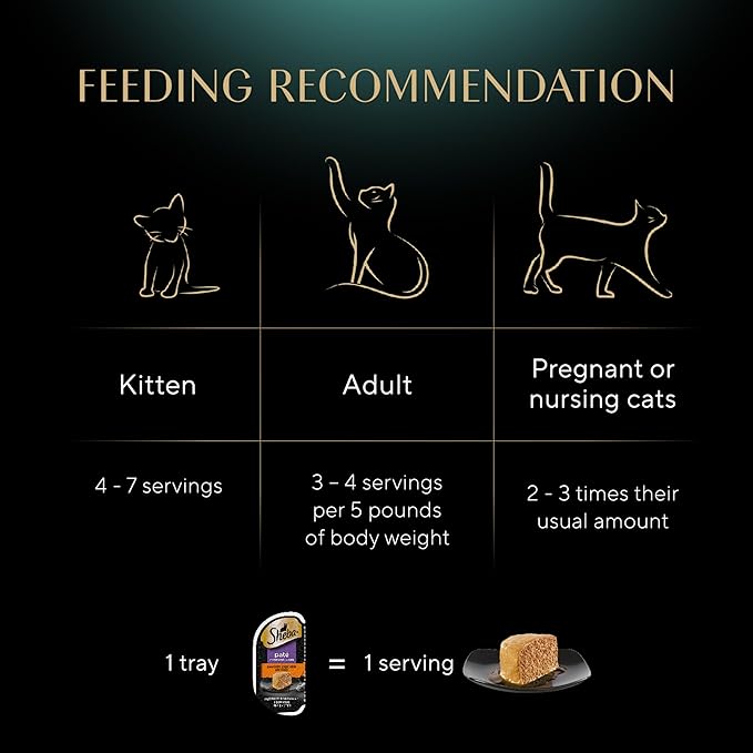 Sheba Perfect Portions Paté Adult Wet Cat Food Trays (24 Count, 48 Servings), Savory Chicken Entrée, Easy Peel Twin-Pack Trays