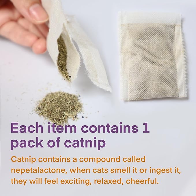 Cat Toys for Indoor Cats, Kitten Toys for Indoor Kittens, Catnip Rope Chew Toys for Teeth Cleaning, Interactive Cat Teething Toy, Kitty Kicker Toy, 3 Pack (Plus 1 Pouch of Catnip)