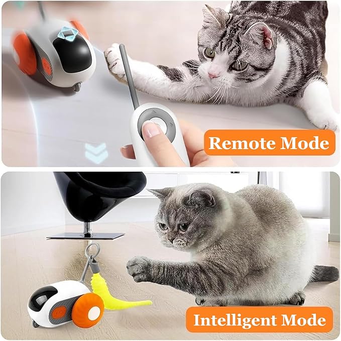 Turbo Tail 2.0 Cat Toy, 2024 Turbo Tail 2.0 Mouse Cat Toy, Three Modes Interactive Teazys Cat Toy, Turbo Tail Popper Cat Toy, Gravity-Sensing Movement, Let Your Cat Play Happily (Blue)