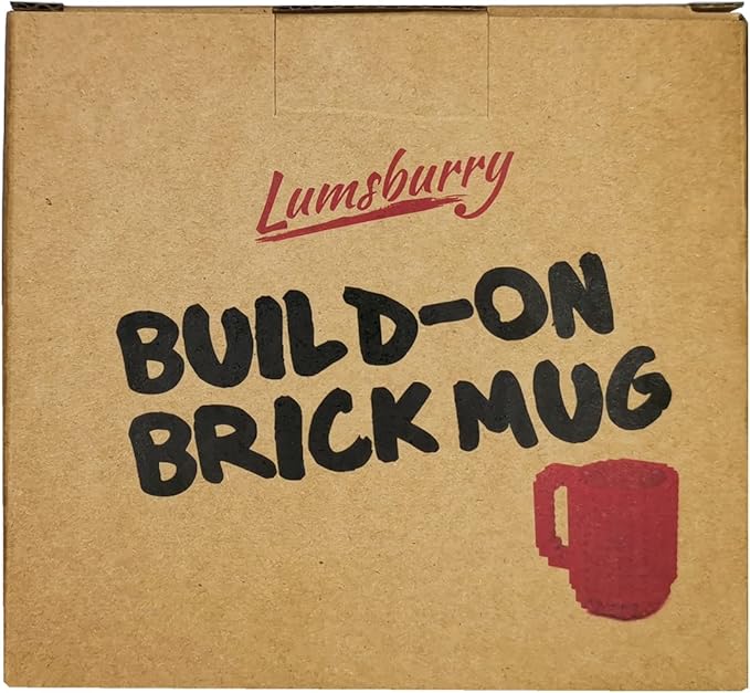 Build-on Brick Coffee Mug, Funny DIY Novelty Cup with Building Blocks Creative for Kids Men Women Xmas Birthday (Pink)