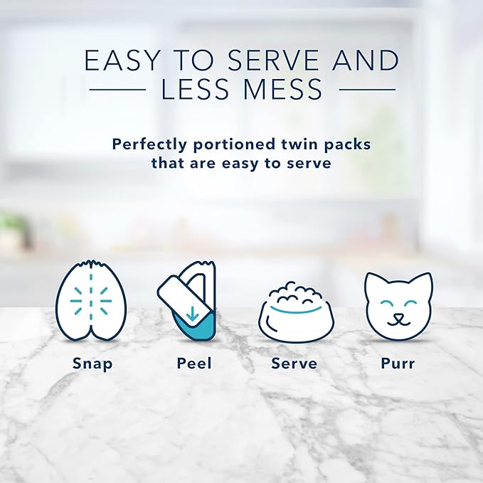 Blue Buffalo Tastefuls Savory Singles Natural Wet Cat Food in Gravy, 2.6-oz. Twin-Pack Trays, Chicken Entreé (24 Count)