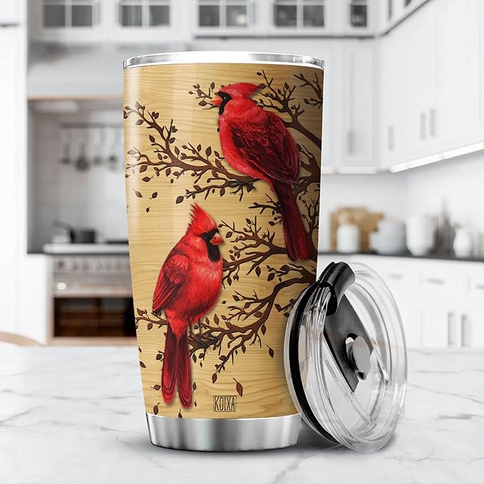Cardinal Bird Stainless Steel Tumblers Those We Love Dont Go Away They Fly Beside Us Everyday Loss Of Loved One Sympathy Gift Insulated Stainless Steel Cup Gifts