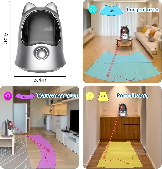 Cat Toys Laser with Real Random Trajectory (Silvery)