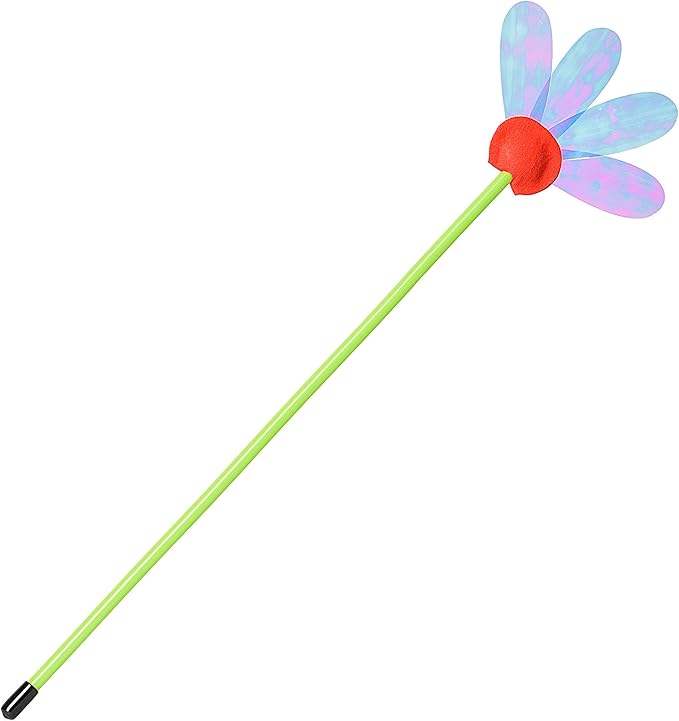 RompiCatz Rustlin' Mylar Teaser Wand and Interactive Cat Toy, Iridescent